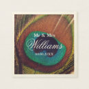 Buscar pavo real elegante servilletas Lujoso