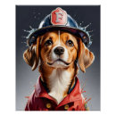 Buscar perro bombero posters Acuarela