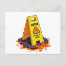 Buscar señal de peligro postales Precaución