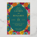 Buscar turquesa boda invitaciones Floral