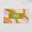 Buscar líneas onduladas tarjetas de visita Boho