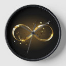 Buscar infinito relojes de pared Dorado