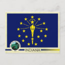 Buscar bandera del estado de indiana postales Antorcha