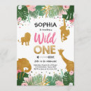 Buscar safari rosado invitaciones Jungla