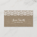 Buscar cordón hecho a mano tarjetas de visita Vintage