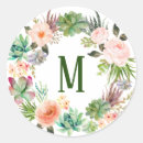 Buscar monograma pegatinas Floral