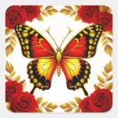 Buscar mariposas rojas pegatinas Flores