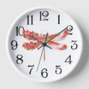Buscar sakura relojes de pared Rojo