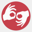 Buscar lenguaje de signos pegatinas Mano