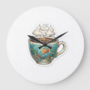 Buscar coffee relojes de pared Amante del café