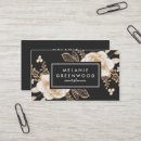 Buscar flores pintadas a mano tarjetas de visita Vintage