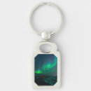 Buscar la aurora boreal llaveros Nieve