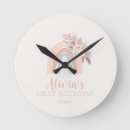 Buscar watercolor relojes de pared Floral