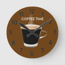 Buscar tiempo del café relojes de pared Diseño