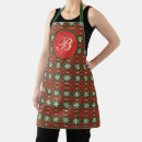 Buscar navidad delantales Rojo