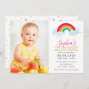 Buscar arco iris brillante invitaciones Para niños