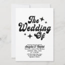Buscar vintage moderna boda invitaciones Blanco y negro