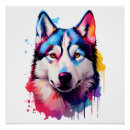 Buscar husky siberiano arte Acuarela