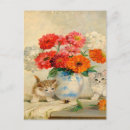 Buscar pinturas del gato del vintage postales Gatitos
