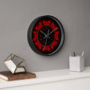 Buscar damasco relojes de pared Rojo