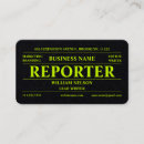 Buscar periódico tarjetas de visita Reportero
