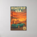 Buscar viaje por carretera lienzos Retro