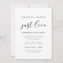 Buscar solo amor boda recepcion invitaciones Negro y blanco
