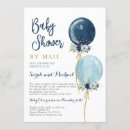 Buscar globos azules invitaciones Futura madre