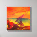 Buscar barco de vela lienzos Rojo