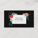 Buscar diseñador floral tarjetas de visita Vintage
