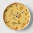 Buscar queso relojes de pared Amarillo
