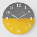 Buscar amarillo y gris relojes de pared Moderno
