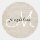 Buscar textura de lino postales Monograma