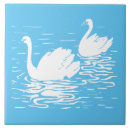 Buscar pájaros elegantes azulejos Cisnes