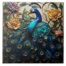 Buscar pavo real azulejos Flores
