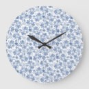 Buscar añil relojes de pared Floral