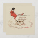 Buscar gato de cheshire invitaciones Alice en wonderland