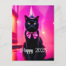Buscar gatos divertidos postales Gato negro
