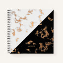 Buscar mármol blanco y negro cuadernos Dorado