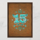 Buscar turquesa y marrón invitaciones Rústico