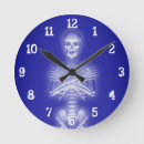 Buscar cráneo oscuro relojes de pared Esqueleto