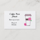 Buscar para llevar tarjetas de visita Café