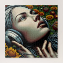 Buscar de mujeres hermosas puzzles Girasol