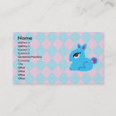 Buscar conejito azul tarjetas de visita Pasatiempo