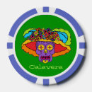Buscar calavera poker fichas Día de los muertos