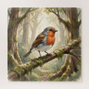 Buscar petirrojo puzzles Bosque