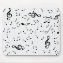 Buscar notas musicales alfombrillas de raton Negro