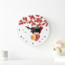Buscar cereza roja relojes de pared Rojo