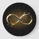 Buscar infinito relojes de pared Dorado