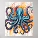 Buscar pulpo colorido posters Tentáculos
